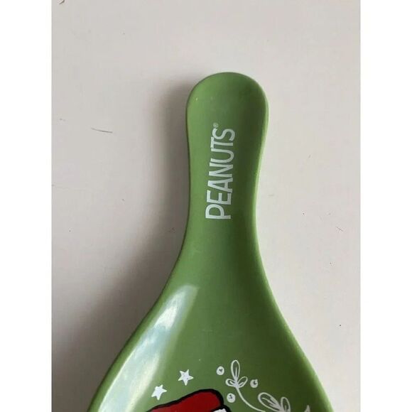 Peanuts Snoopy And Woodstock Christmas Santa Hat Spoon Rest Ceramic NEW - Picture 3 of 9
